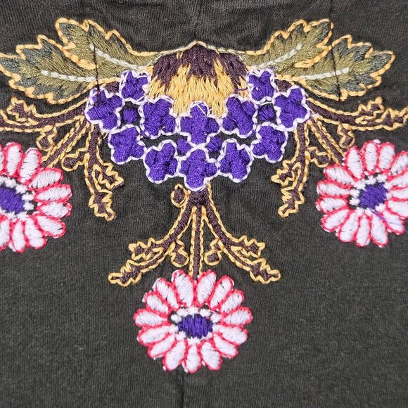 Johnny Was Women Embroidered Tunic Top S Folkcore Fall Whimsygoth Artisan Casual - Picture 5 of 14